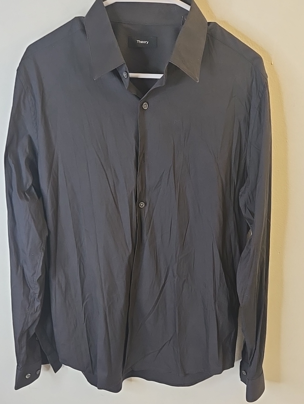 Theory Men's Black Button-Up Shirt Jacket